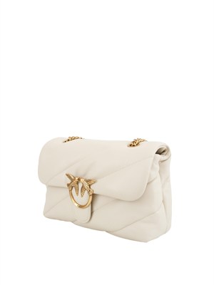 Classic Love Bag Puff Pinko in nappa bianca in DONNA