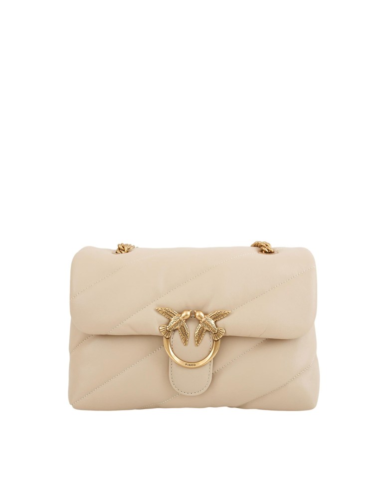 Classic Love Bag Puff Pinko in nappa beige