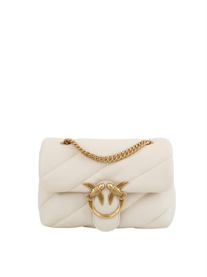 Borsa Mini Love Bag Pinko in nappa bianca in DONNA