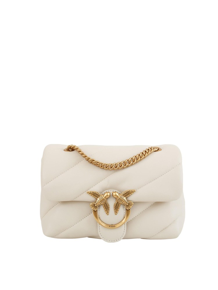 Borsa Mini Love Bag Pinko in nappa bianca
