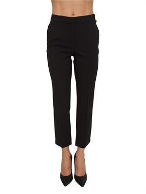Pantaloni Elisabetta Franchi in crêpe leggero nero in DONNA