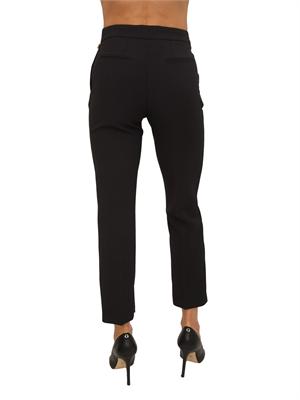 Pantaloni Elisabetta Franchi in crêpe leggero nero in DONNA