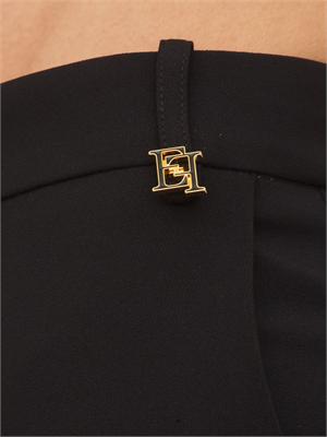Pantaloni Elisabetta Franchi in crêpe leggero nero in DONNA