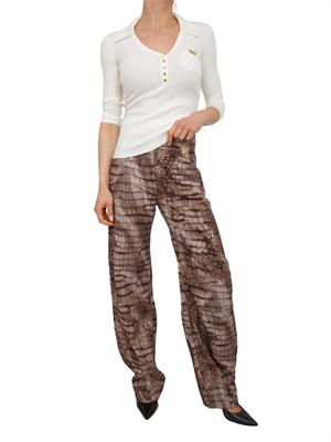 Polo in maglia avorio Elisabetta Franchi in DONNA
