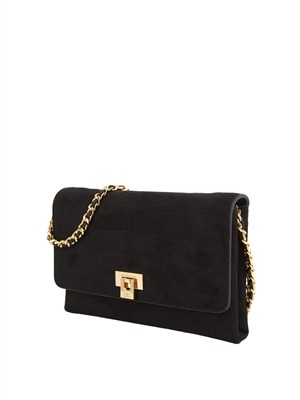 Borsa a tracolla Elisabetta Franchi in suede nero in DONNA