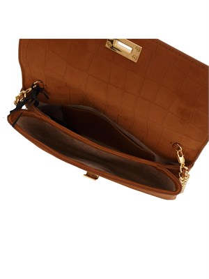 Borsa a tracolla Elisabetta Franchi in suede cuoio in DONNA