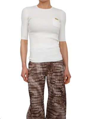 Maglia Elisabetta Franchi in tessuto avorio in DONNA