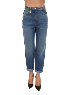 Jeans Elisabetta Franchi in denim medio gamba ovetto in DONNA