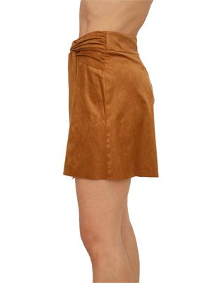 Gonna-shorts Eroe Nenette in tessuto scamosciato cammello in DONNA