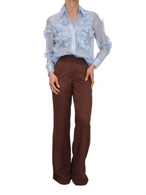 Pantaloni Ecco Nenette in viscosa leggera marroni in DONNA