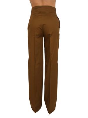 Pantaloni Emon Nenette in cotone verde in DONNA