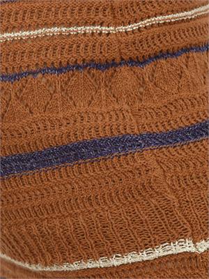 Gonna Wendy Nenette in maglia crochet marrone in DONNA