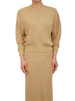Giacca in maglia Limoncello Nenette in lurex oro in DONNA