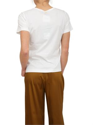 T-shirt Fersi Nenette in cotone avorio con catena a castoni in DONNA