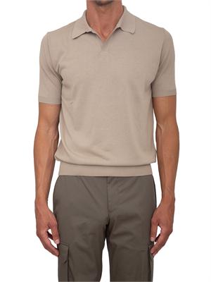 Polo Aiace Galassi in maglia di cotone beige in UOMO