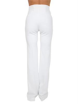 Pantaloni Elisabetta Franchi in doppio crêpe stretch avorio in DONNA