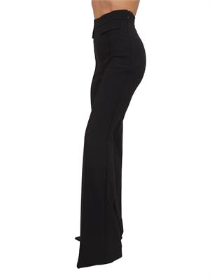 Pantaloni Elisabetta Franchi in doppio crêpe stretch neri in DONNA