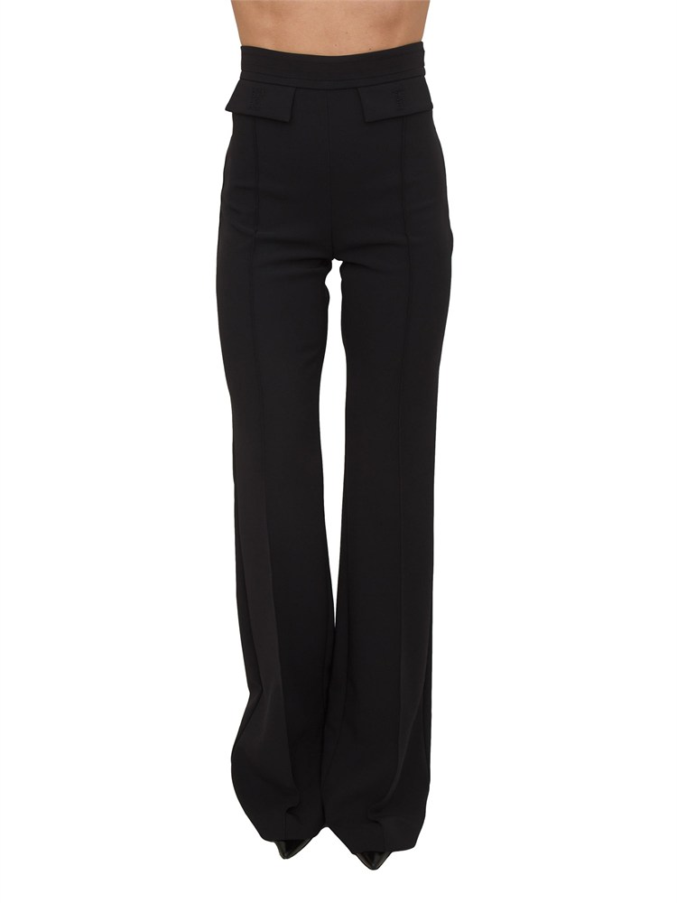 Pantaloni Elisabetta Franchi in doppio crêpe stretch neri