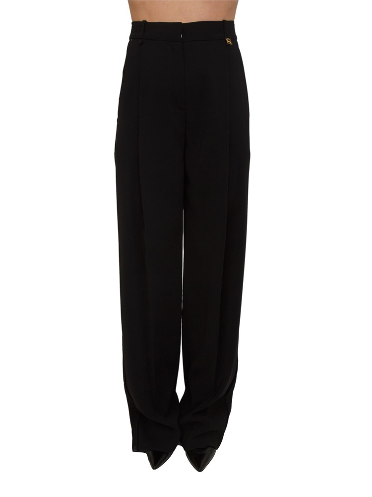 Pantaloni Elisabetta Franchi in crêpe leggero nero