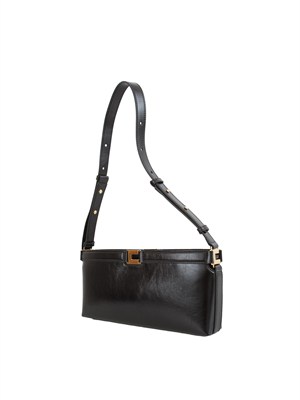 Borsa Elisabetta Franchi in ecopelle nera in DONNA