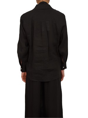 Camicia Editore Marella in puro lino nero in DONNA