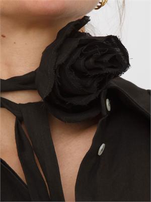 Camicia Editore Marella in puro lino nero in DONNA