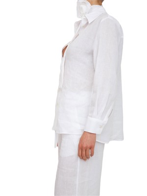 Camicia Editore Marella in puro lino bianco in DONNA