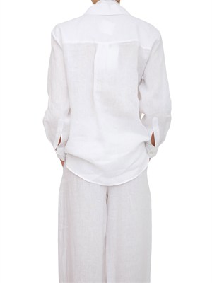 Camicia Editore Marella in puro lino bianco in DONNA