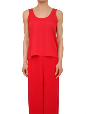 Canotta Alacre Marella in satin light fluido rosso in DONNA