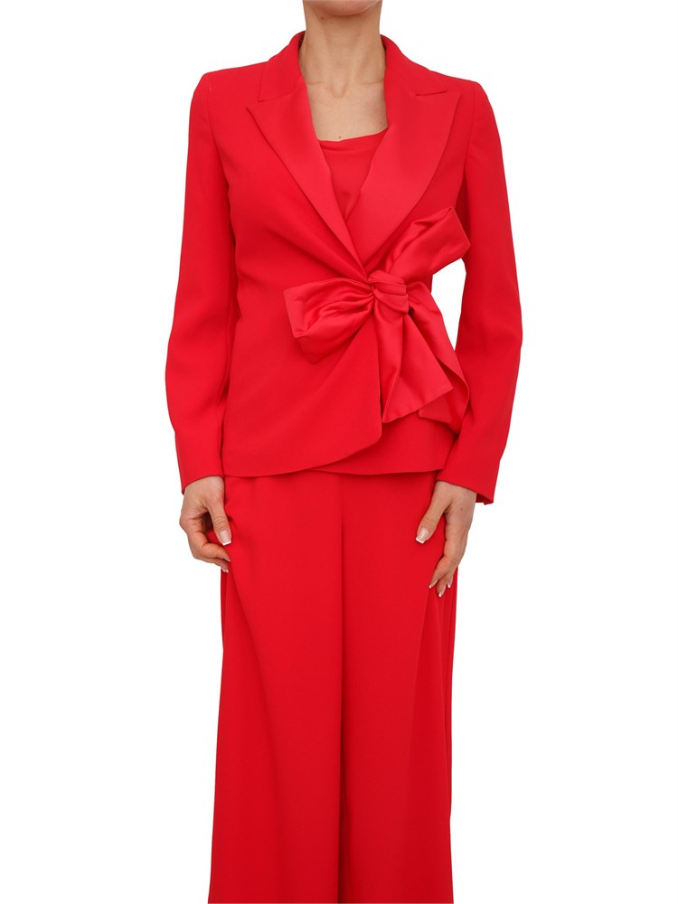 Giacca Meandro Marella in crêpe envers satin rosso