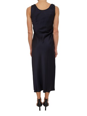 Abito Ovale Marella in double satin blu in DONNA