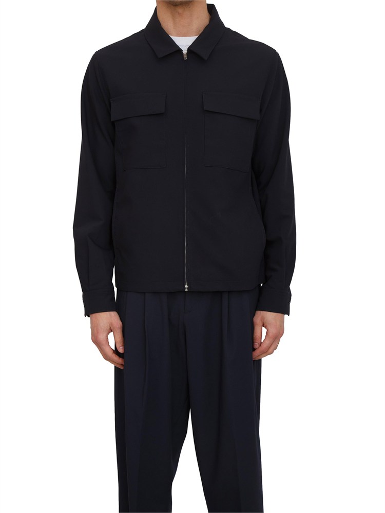 Camicia overshirt uomo Antony Morato in misto viscosa blu