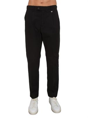Pantaloni uomo Antony Morato in misto lino e cotone neri in UOMO