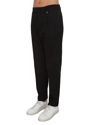 Pantaloni uomo Antony Morato in misto lino e cotone neri in UOMO