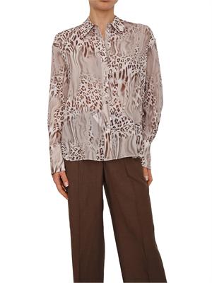 Camicia Blugirl in seta stretch animalier in DONNA