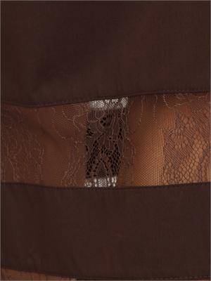 Abito Blugirl in cotone marrone con pizzo in DONNA