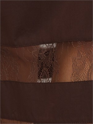 Abito Blugirl in cotone marrone con pizzo in DONNA