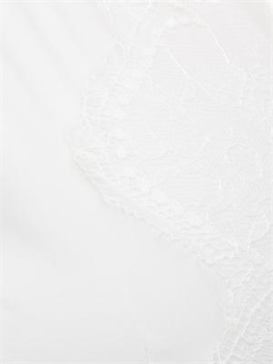 Abito chemisier Blugirl in cotone bianco con dettagli pizzo in DONNA