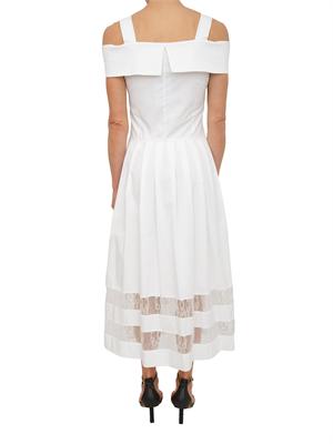 Abito Blugirl in cotone bianco con pizzo in DONNA