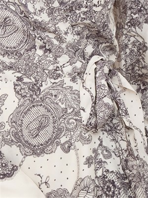 Abito Blugirl in viscosa panna e stampa effetto pizzo in DONNA