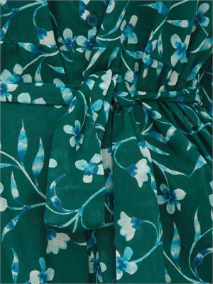 Abito Apice IBlues in mussola di cotone verde con stampa in DONNA
