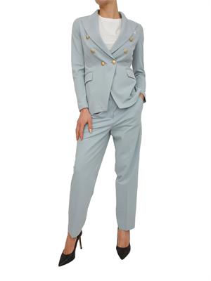 Giacca doppiopetto donna Circolo 1901 in oxfort celeste in DONNA