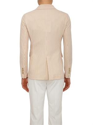 Giacca doppiopetto donna Circolo 1901 in oxfort beige a righe in DONNA