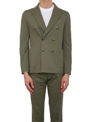 Giacca uomo doppiopetto Circolo 1901 in piquet filo di scozia verde in UOMO