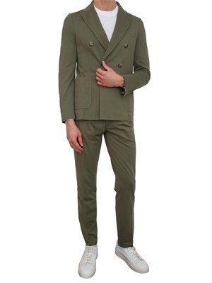 Giacca uomo doppiopetto Circolo 1901 in piquet filo di scozia verde in UOMO