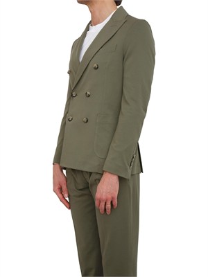 Giacca uomo doppiopetto Circolo 1901 in piquet filo di scozia verde in UOMO