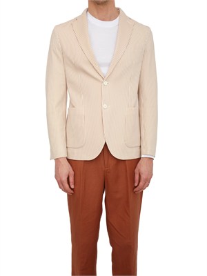 Giacca uomo Circolo 1901 in oxford beige a righe in UOMO