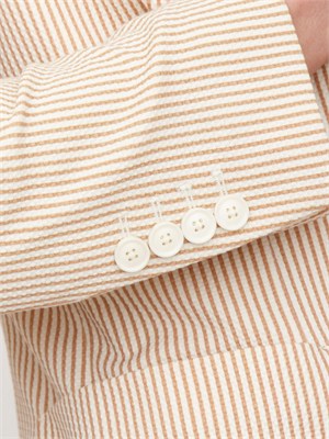 Giacca uomo Circolo 1901 in oxford beige a righe in UOMO