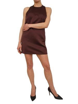 Mini abito Elisabetta Franchi in duchesse marrone in DONNA