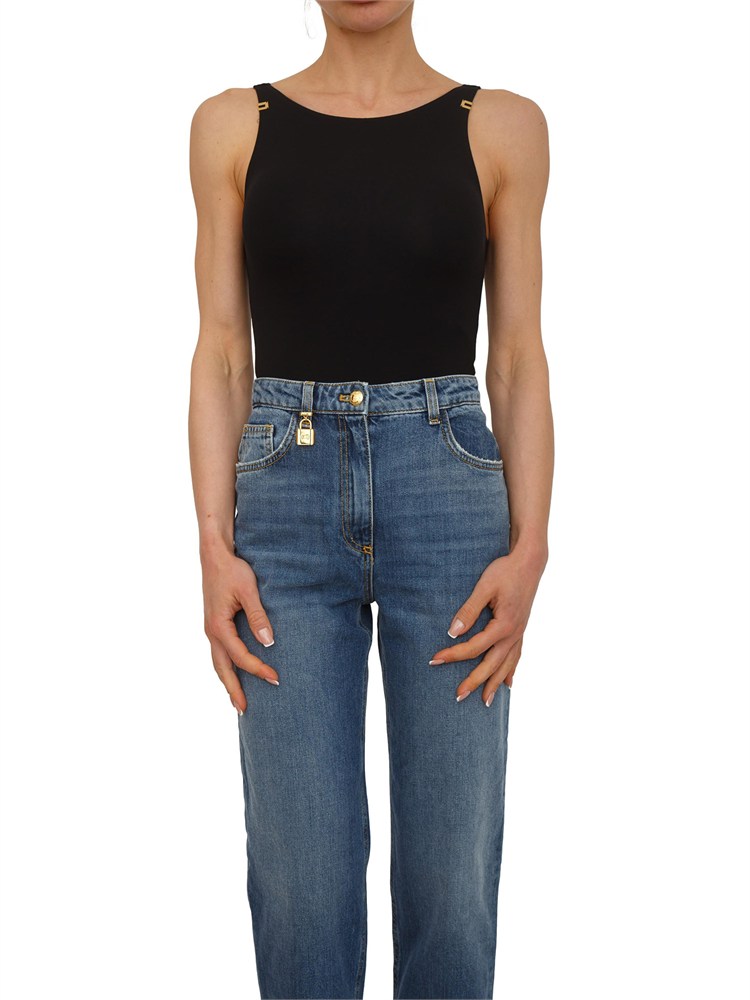 Body in jersey crêpe nero Elisabetta Franchi